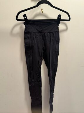 Gymshark Black High-Waist Leggings with Side Pockets